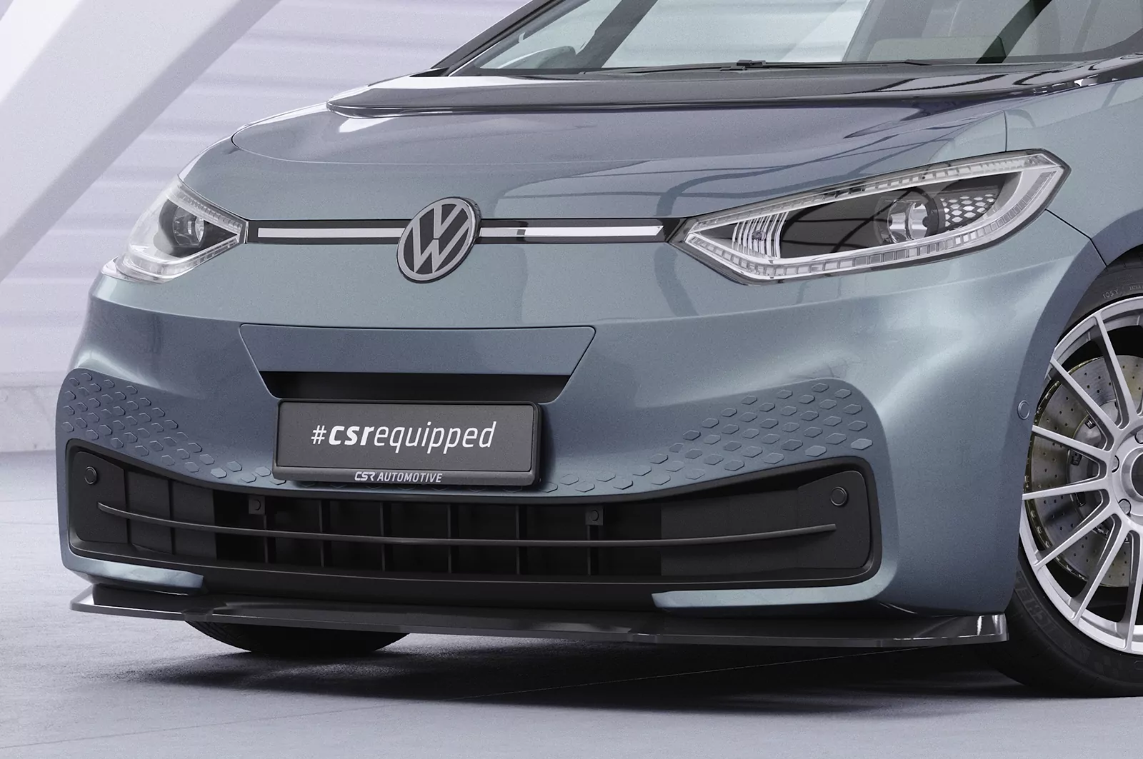 Cup-Spoilerlippe mit ABE für VW ID3 CSL528 Schwarz Strukturiert