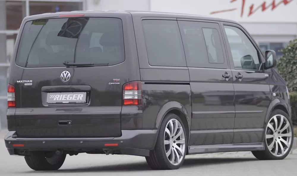 Rieger Heckschürzenansatz für VW T5 Bus -  09.09- (ab Facelift) carbon optik