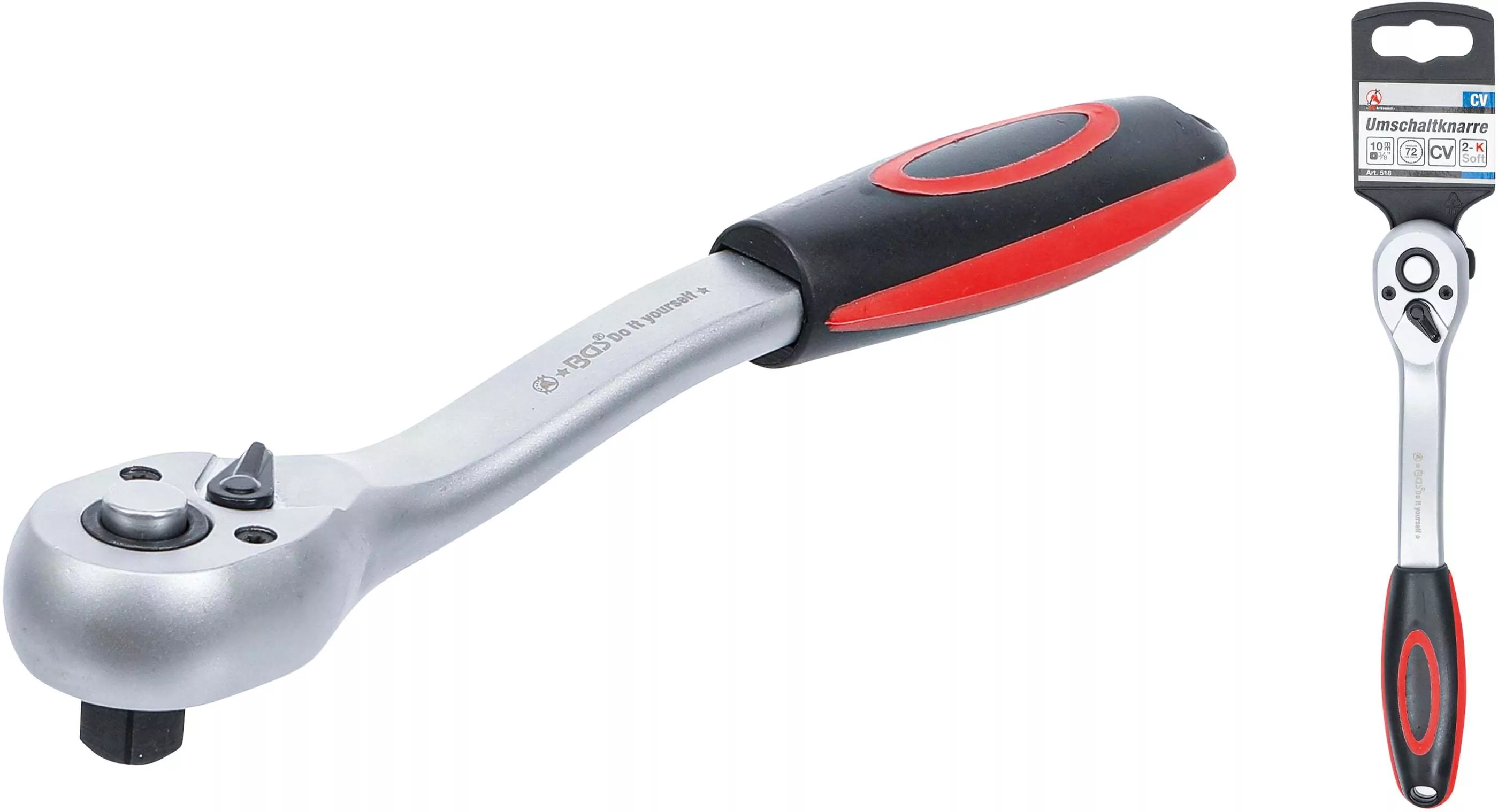 Umschaltknarre | feinverzahnt | 10 mm (3/8")