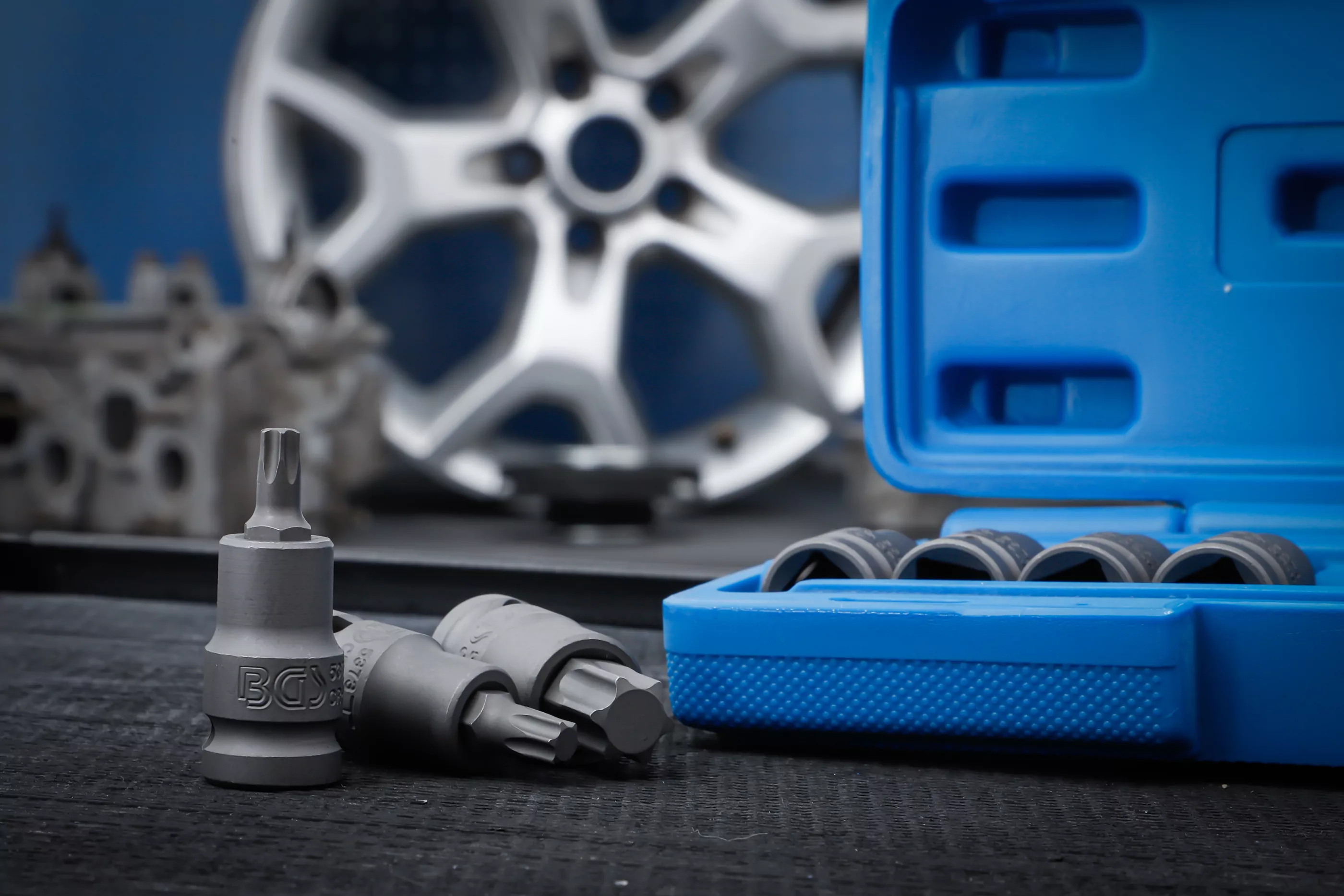 Kraft-Bit-Einsatz-Satz | Antrieb Innenvierkant 12,5 mm (1/2") | T-Profil (für Torx) T20 - T70 | 10-tlg.