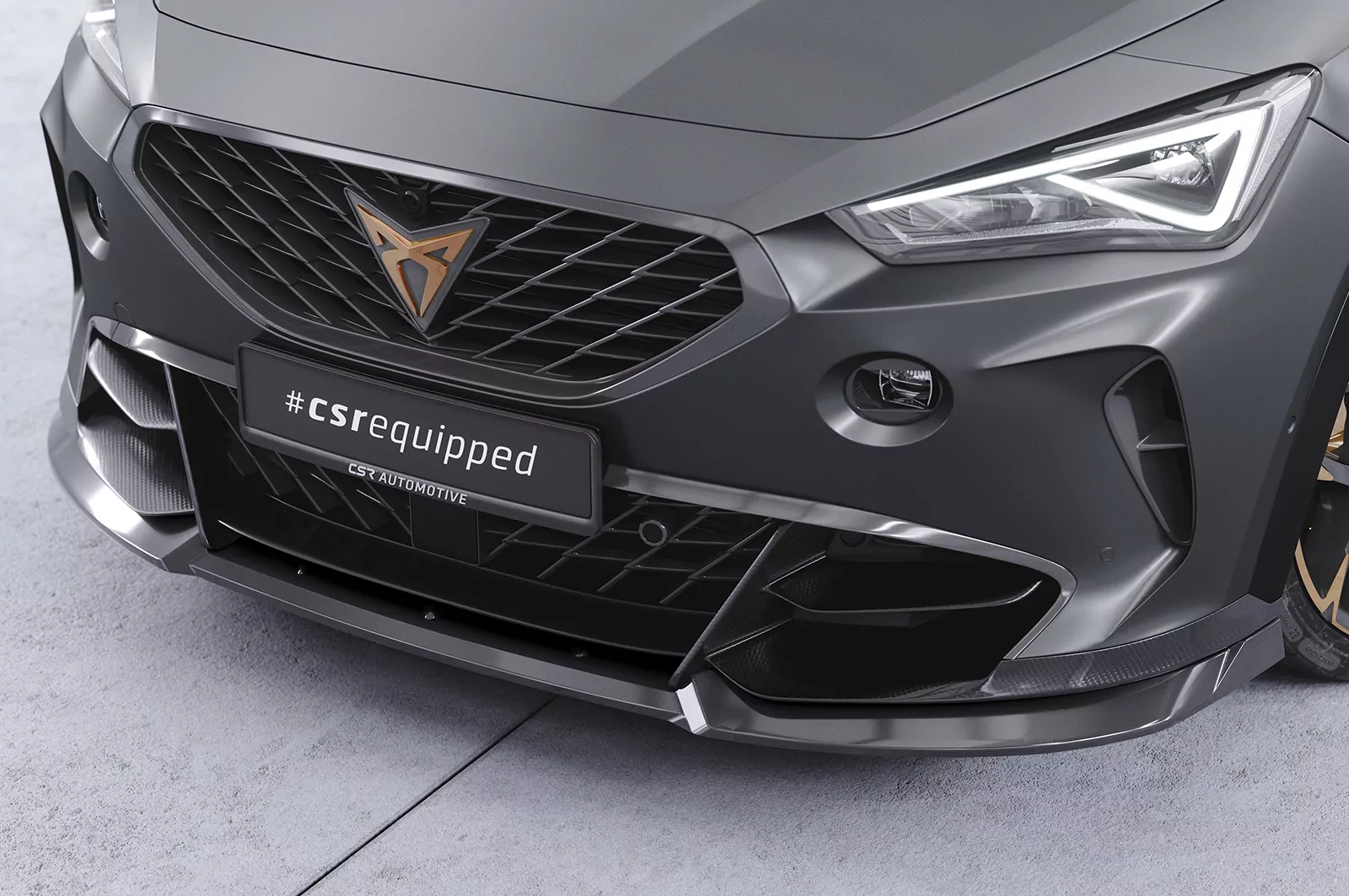 Cup-Spoilerlippe mit ABE für Cupra Formentor VZ5 CSL738 Schwarz Strukturiert
