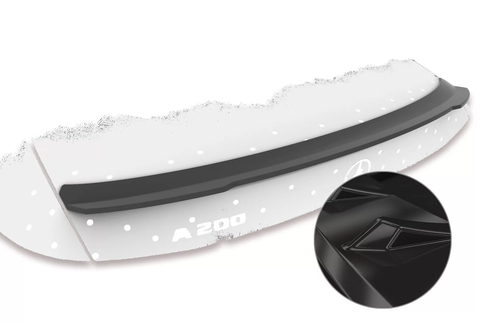 Heckflügel mit ABE für Mercedes Benz A-Klasse V177 Limousine Glossy (schwarz hochglanz)