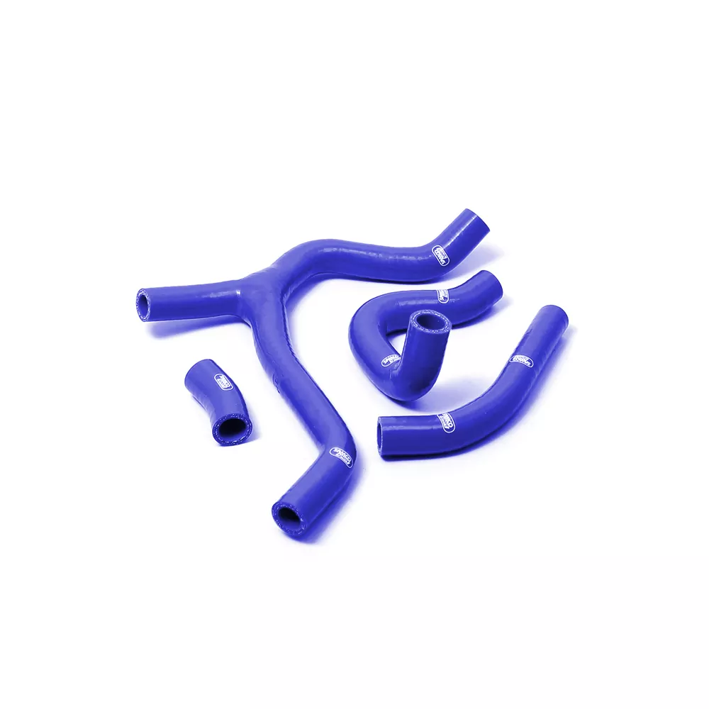 SAMCO SPORT Siliconschlauch Kit Y-Stück - Race Design blau für Honda CRF450R CRF450RE Modelljahr 2015-2017