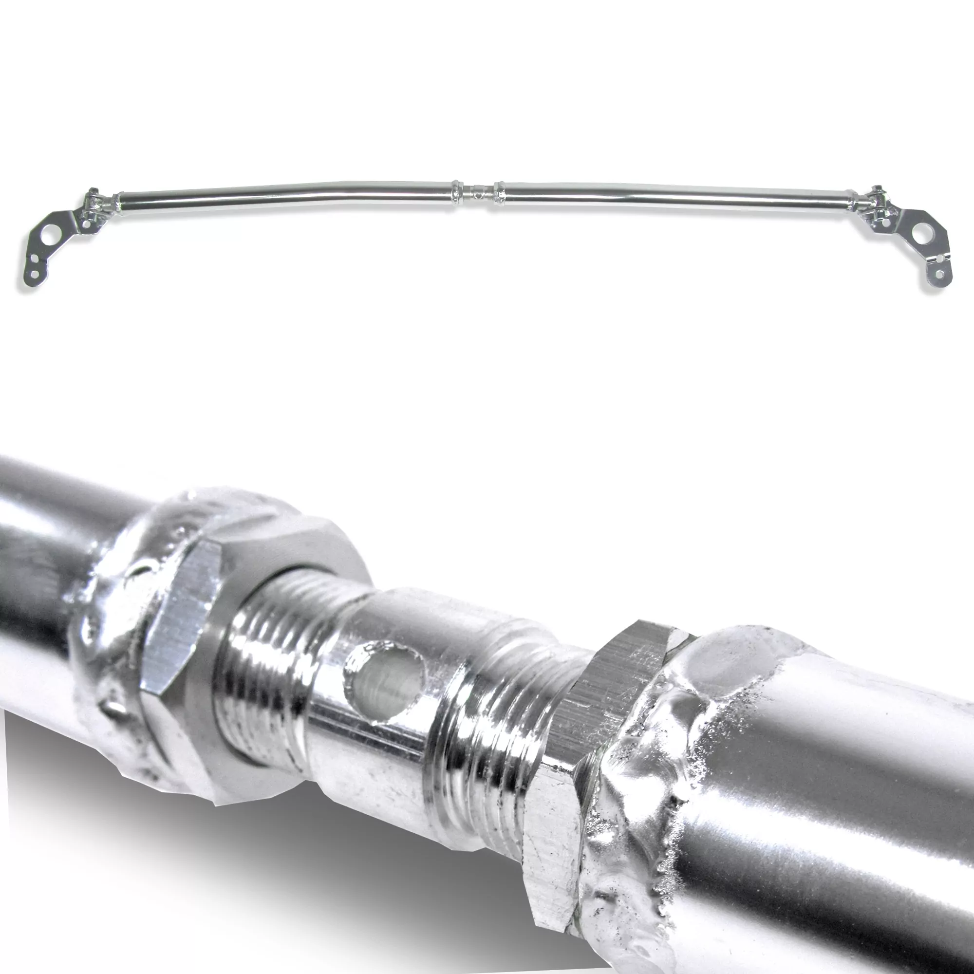 Aluminium Domstrebe verstellbar passend für BMW 3er Diesel E90, E91, E92 ab Bj. 2005- und E93 ab Bj. 2007- 