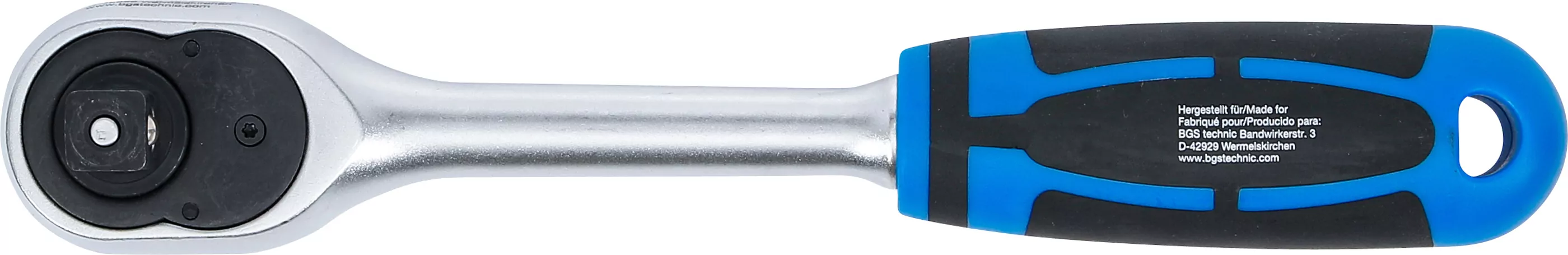 Umschaltknarre | gerade Ausführung | feinverzahnt | Abtrieb Außenvierkant 12,5 mm (1/2")