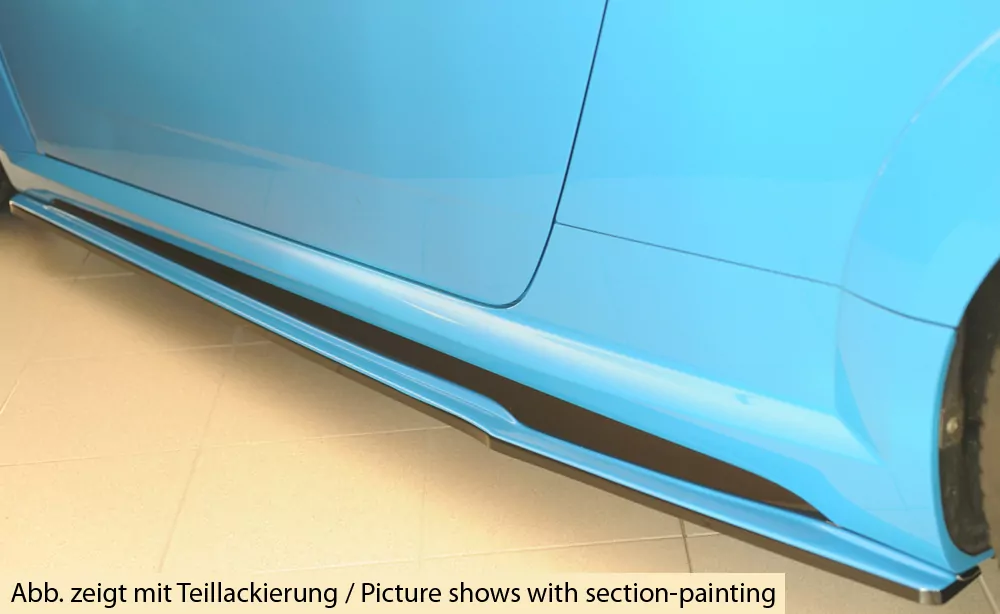 Rieger Seitenschweller links ansatz (ca. 19mm) matt schwarz für Audi TT RS (8J/8J1-FV/8S) Roadster 09.18- (ab Facelift)