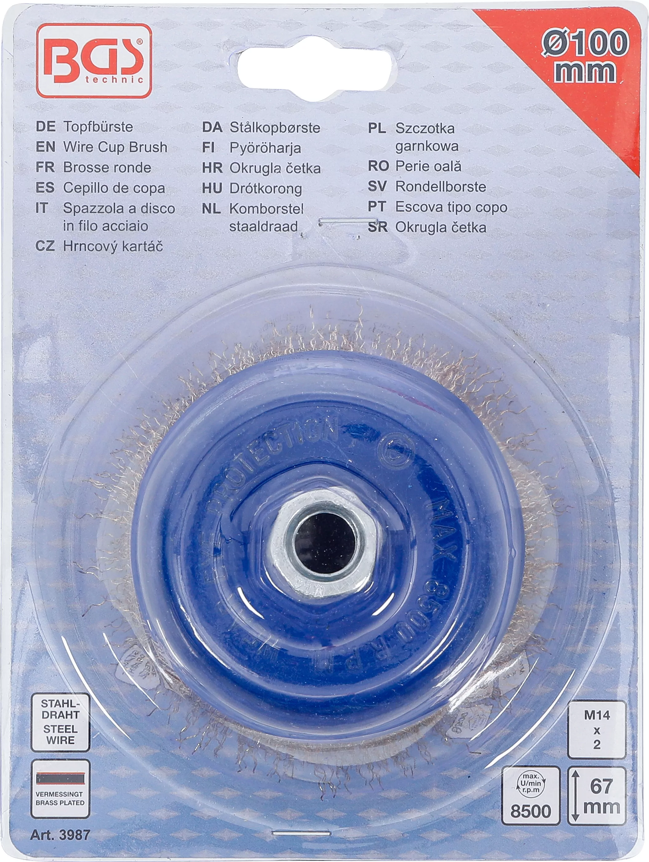 Topfbürste | Aufnahme M14 x 2,0 mm | Ø 100 x 67 mm