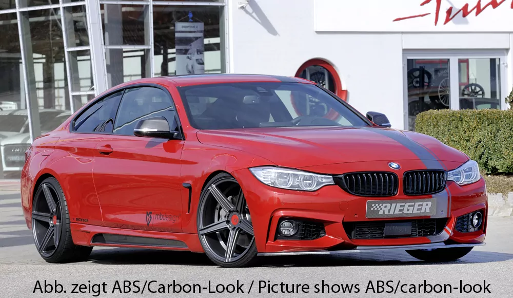 Rieger Spoilerschwert für BMW 4er F33  (3C) | Cabrio 03.13-06.15 (bis Facelift) für orig. M-Paket-Frontschürze