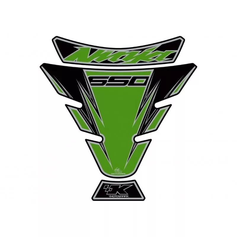Motografix Kawasaki Ninja 650 Grün 3D Gel Tank Pad Protector TK018G
