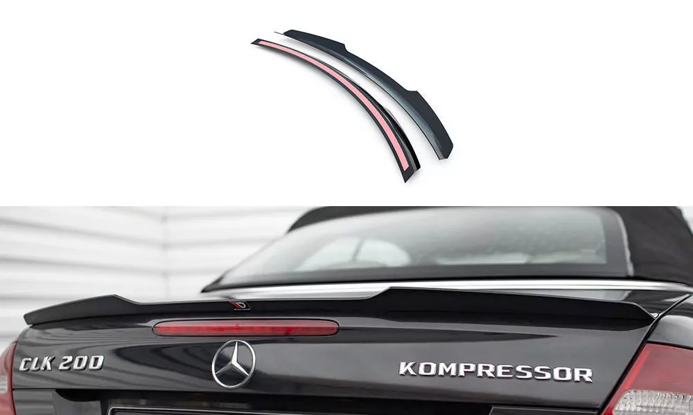 Spoiler CAP Für 3D Mercedes-Benz CLK Cabriolet A209 Schwarz Hochglanz