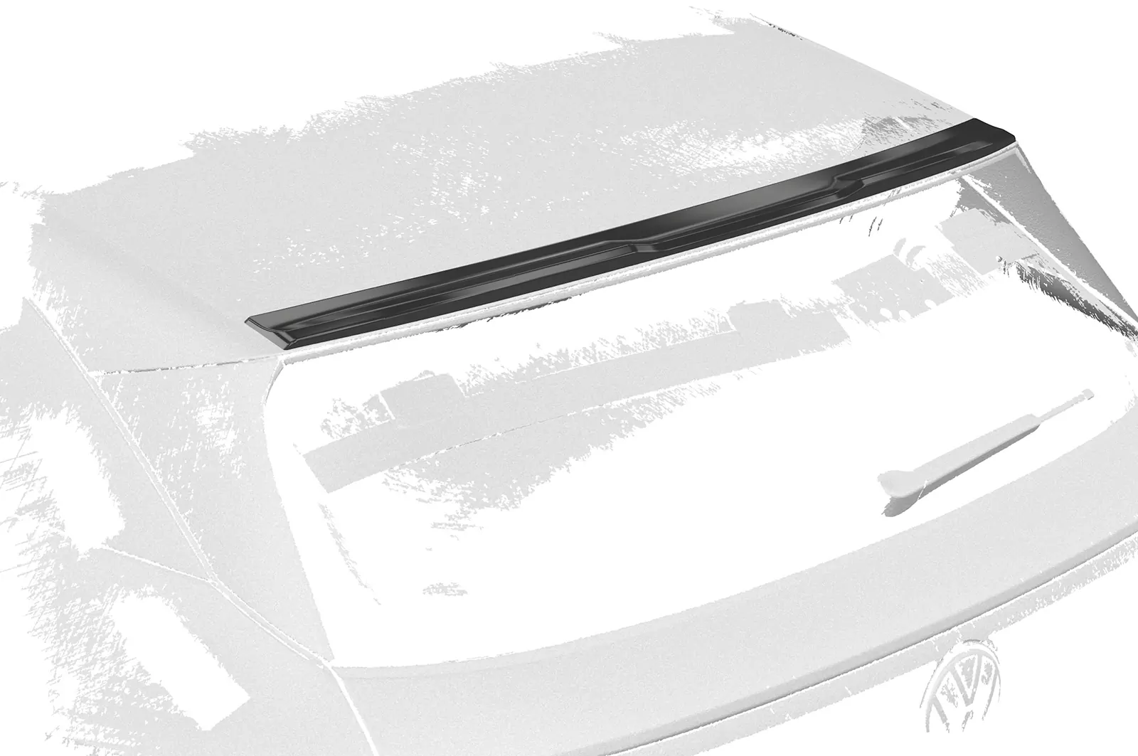 Heckflügel mit ABE für VW ID.4 HF076 Schwarz Strukturiert