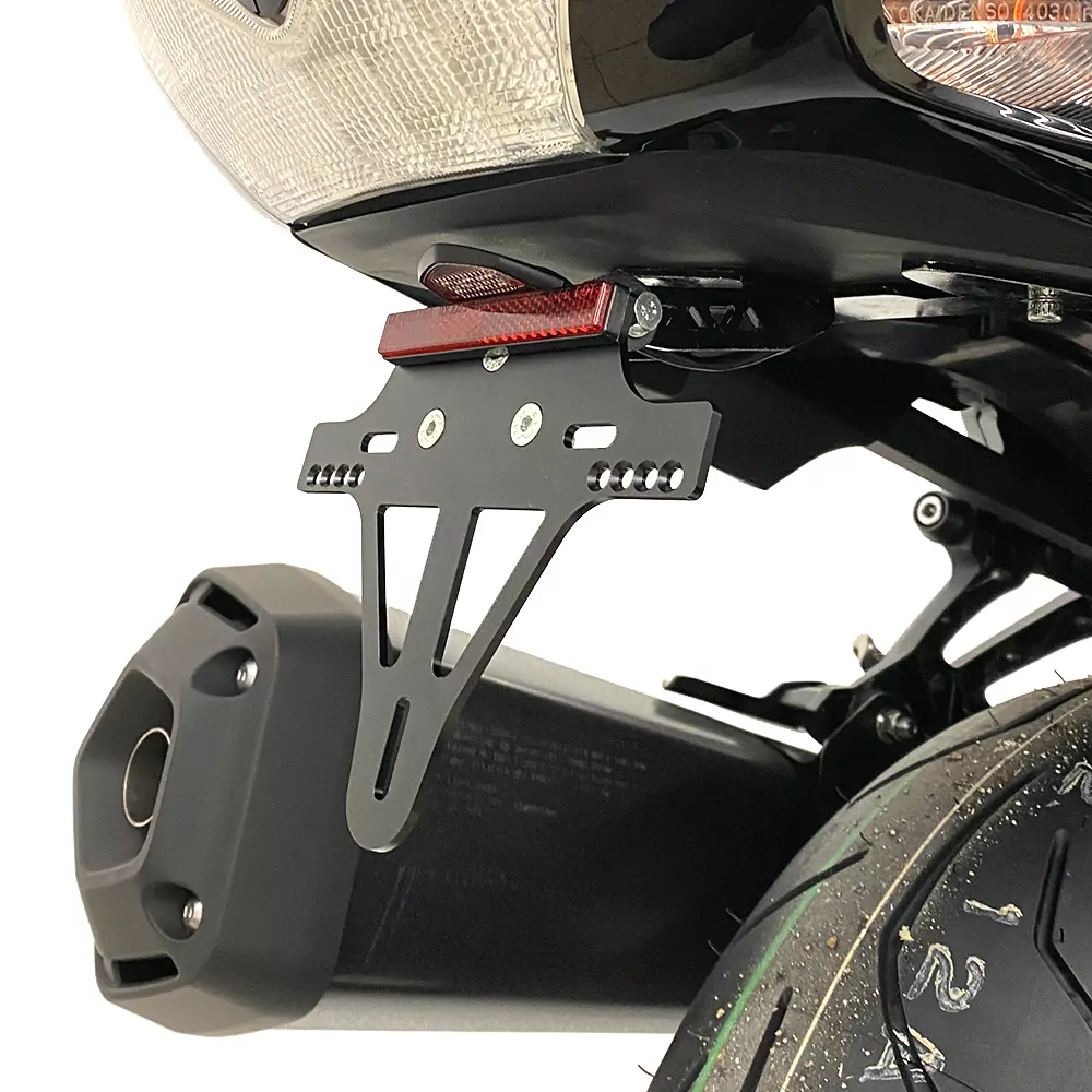 alpha Technik Kennzeichenhalter für Kawasaki ZZR1400; TYP ZXT40H; Modelljahr 2016-