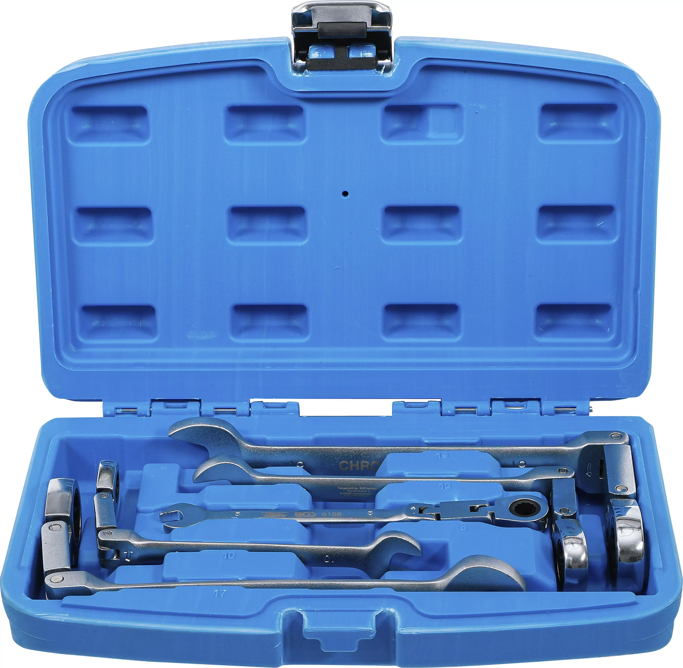 Doppelgelenk-Ratschenring-Maulschlüssel-Satz | abwinkelbar | SW 8 - 19 mm | 5-tlg.