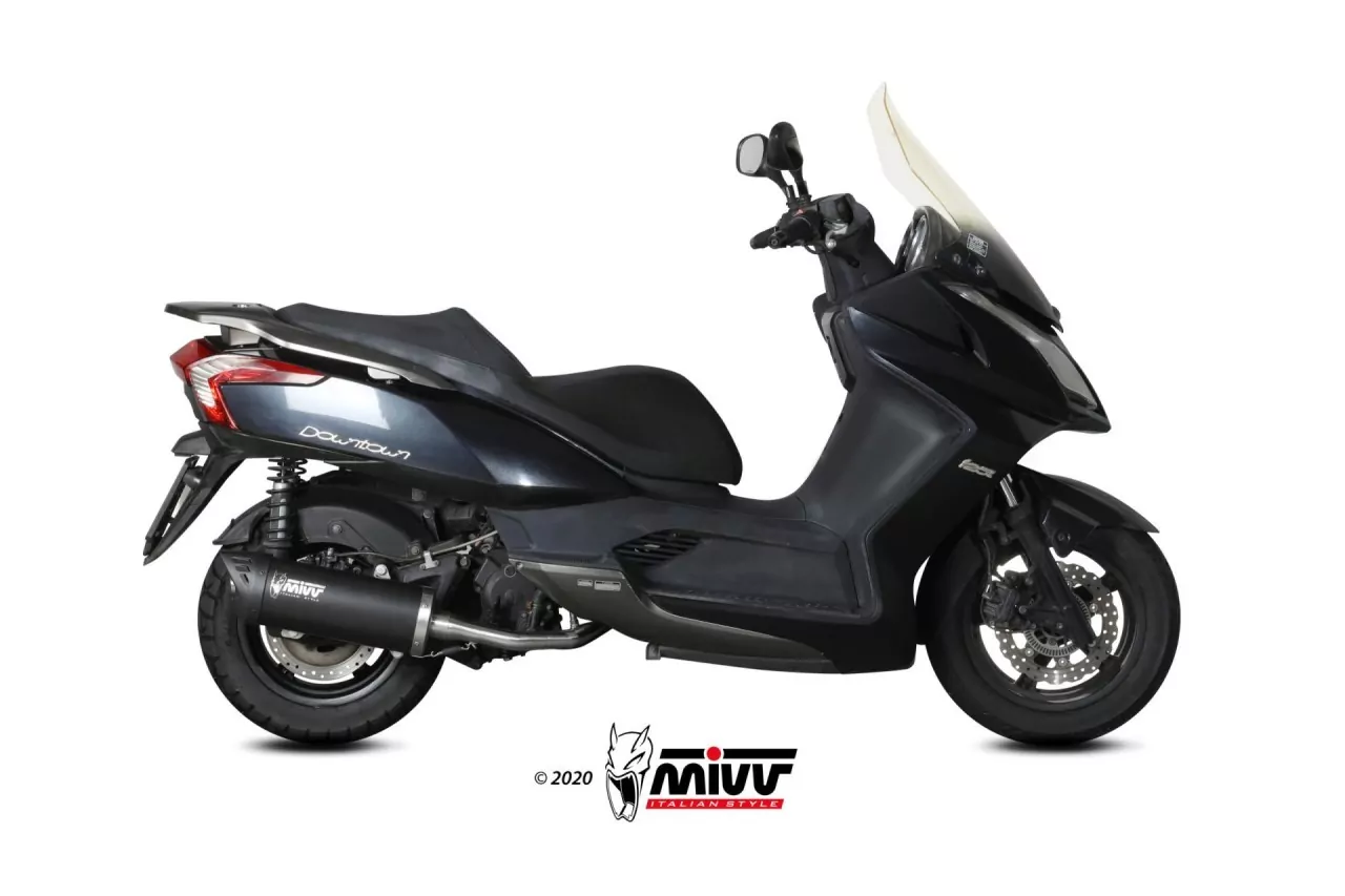 Mivv Mover Edelstahl Schwarz Inkl. Kat KYMCO Downtown 125 09-16
