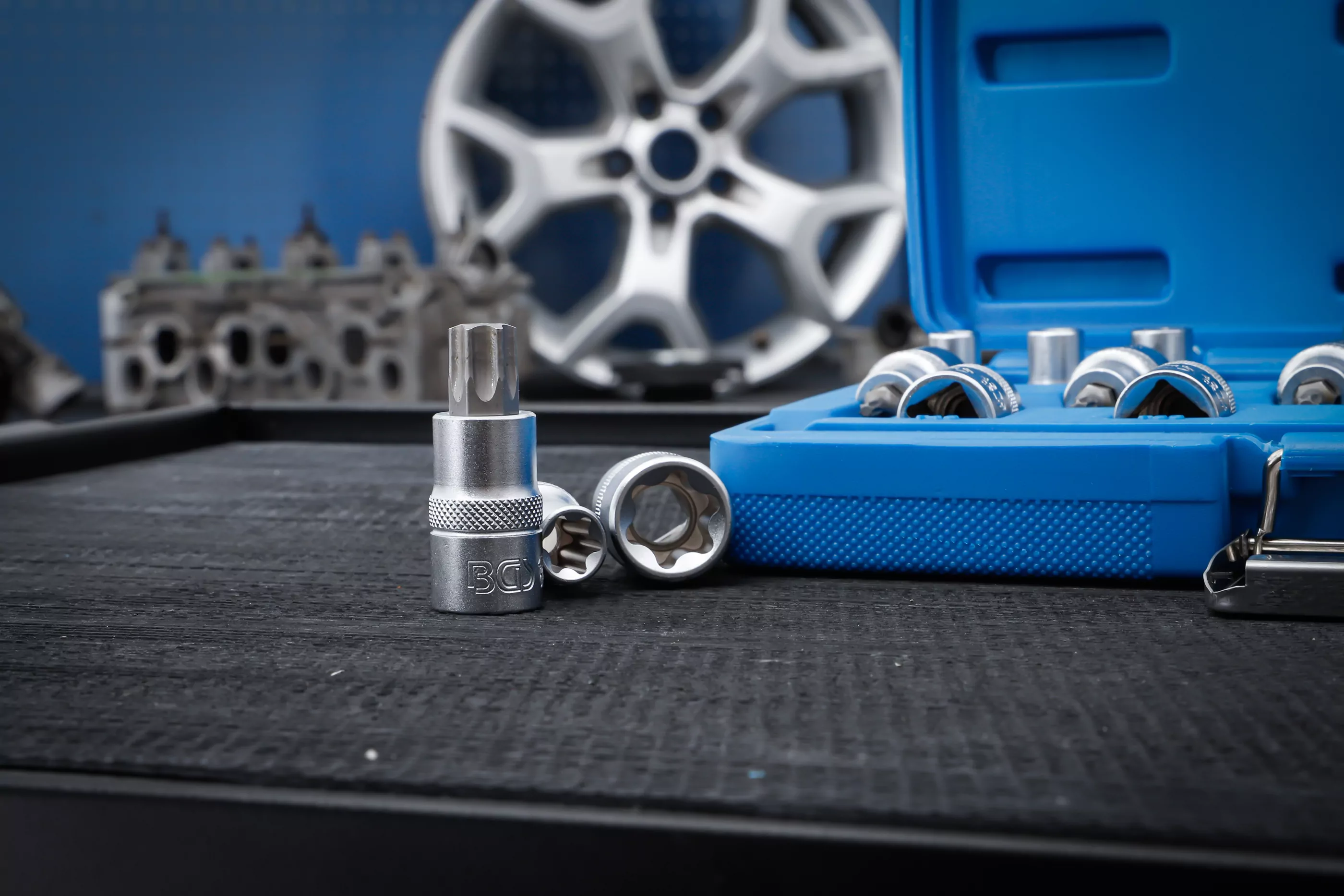 Bit-Einsatz-/Steckschlüssel-Einsatz-Satz | Antrieb Innenvierkant 12,5 mm (1/2") | E-Profil / T-Profil (für Torx) | 19-tlg.