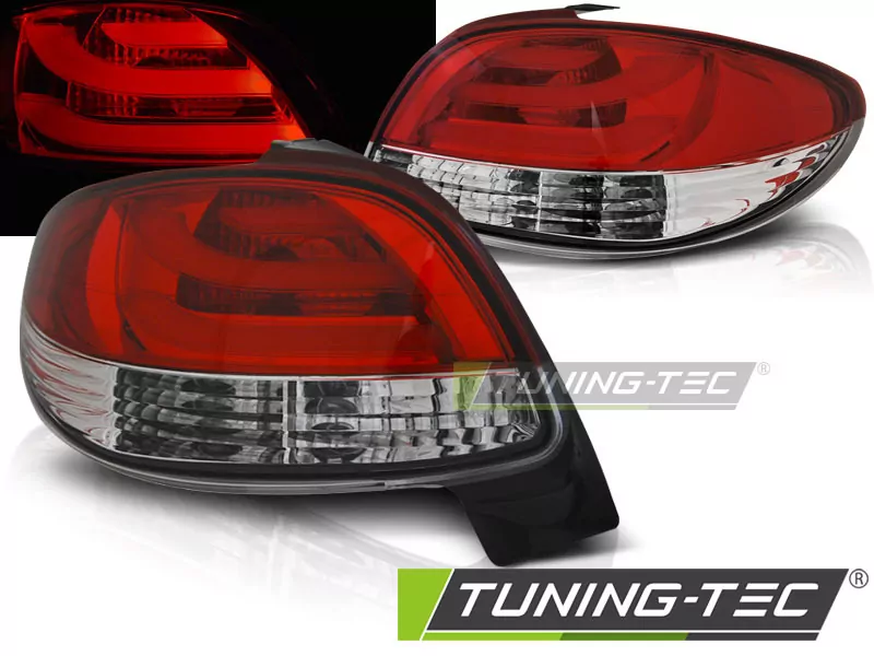 Peugeot 206 10.98- Red White Led Bar