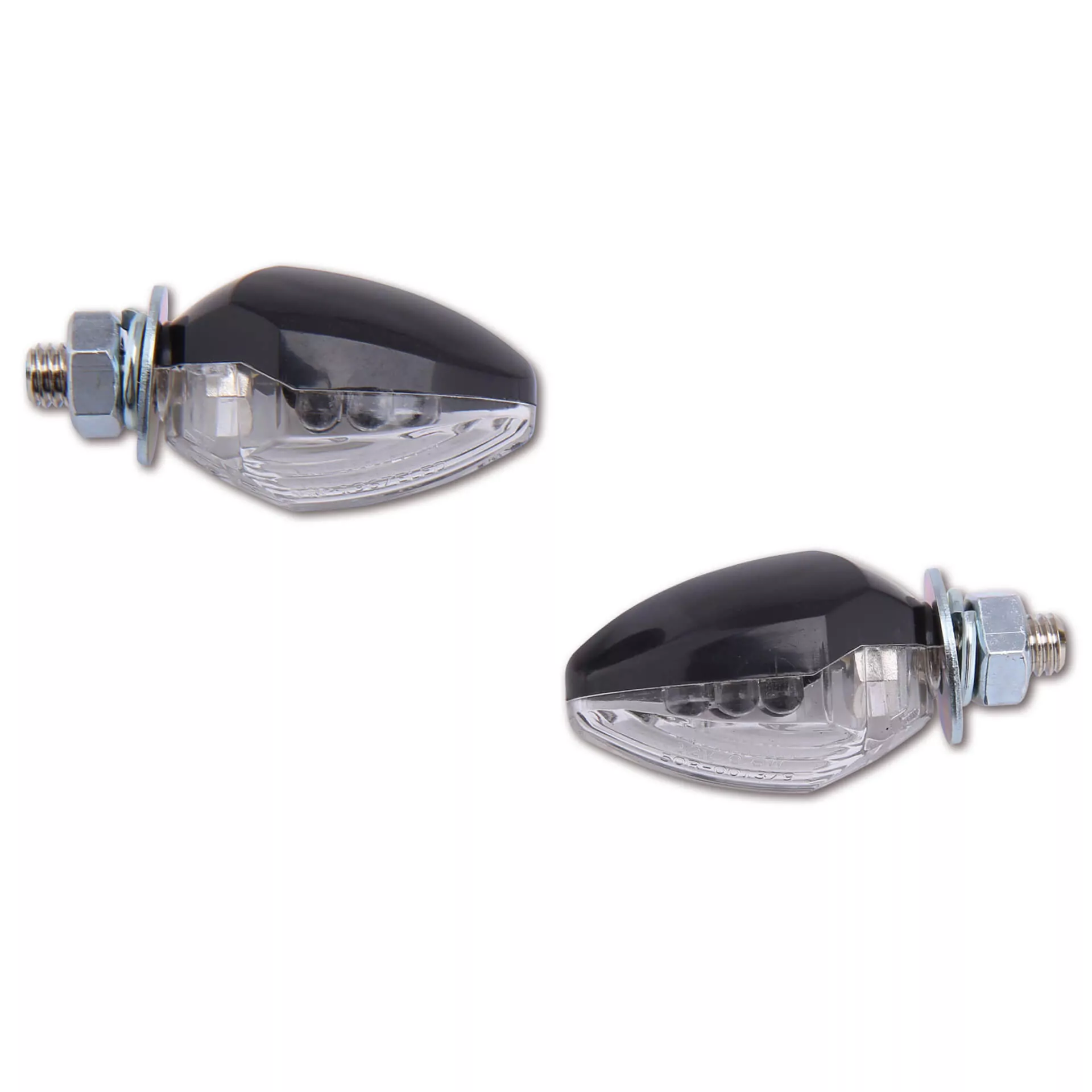 HIGHSIDER smart Drop LED Blinker Gehäuse Schwarz / Linse Klar (Paar), Vorn & Hinten