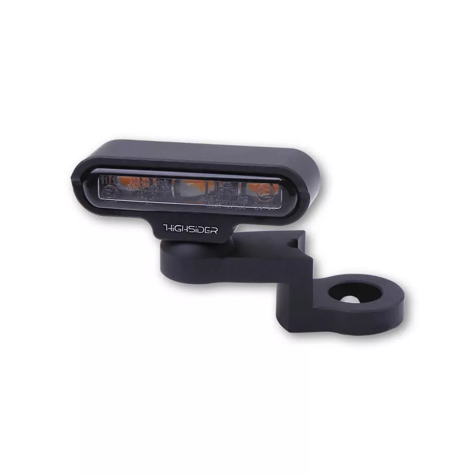 HIGHSIDER pro Type 2 CNC Mounting LED Indicator Black/Translucent E-Approved (Pair)