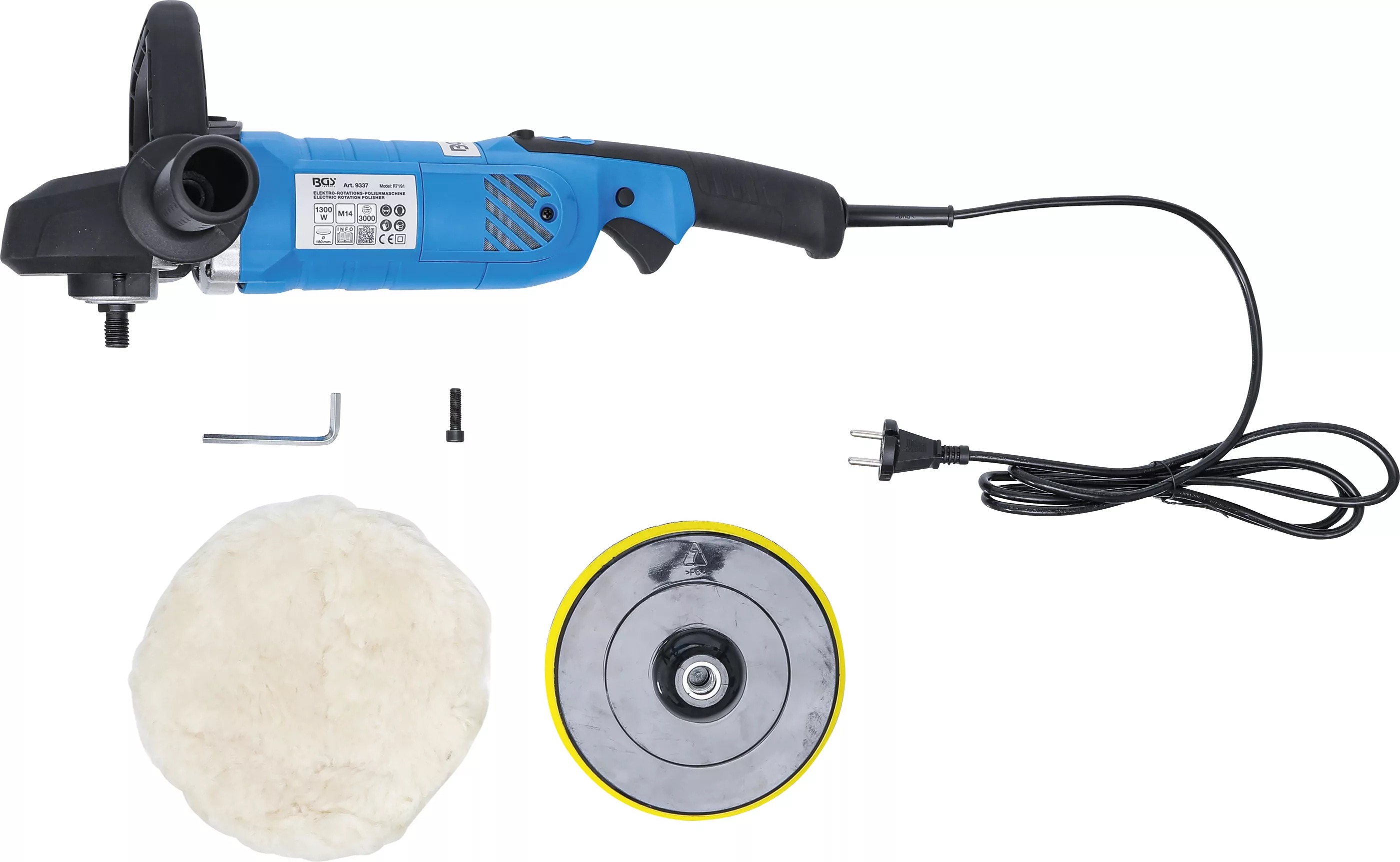 Elektro-Poliermaschine | max. 3000 U/min | 1300 W | Ø 180 mm