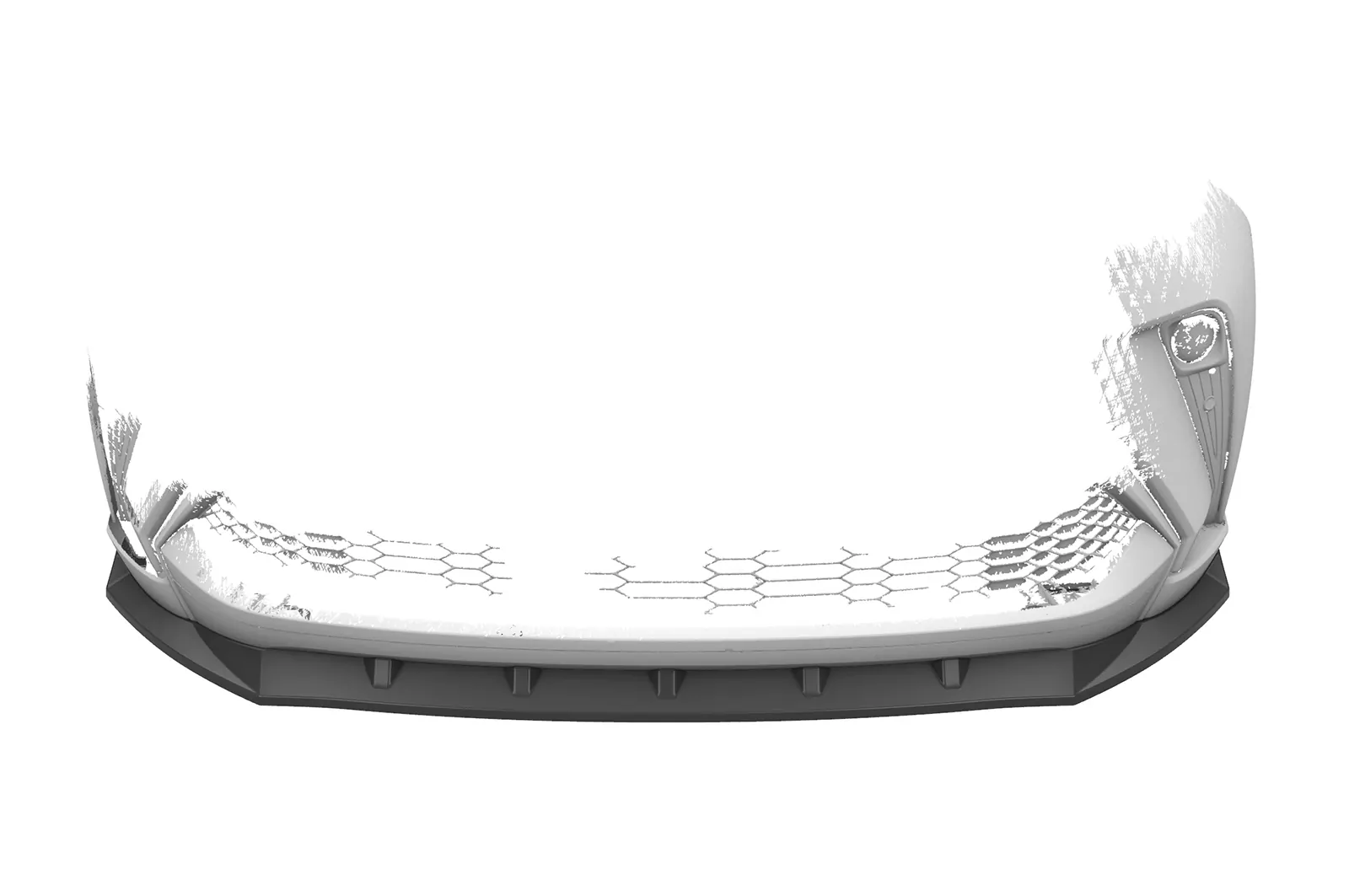 Cup-Spoilerlippe mit ABE für Toyota C-HR CSL634 Schwarz Strukturiert