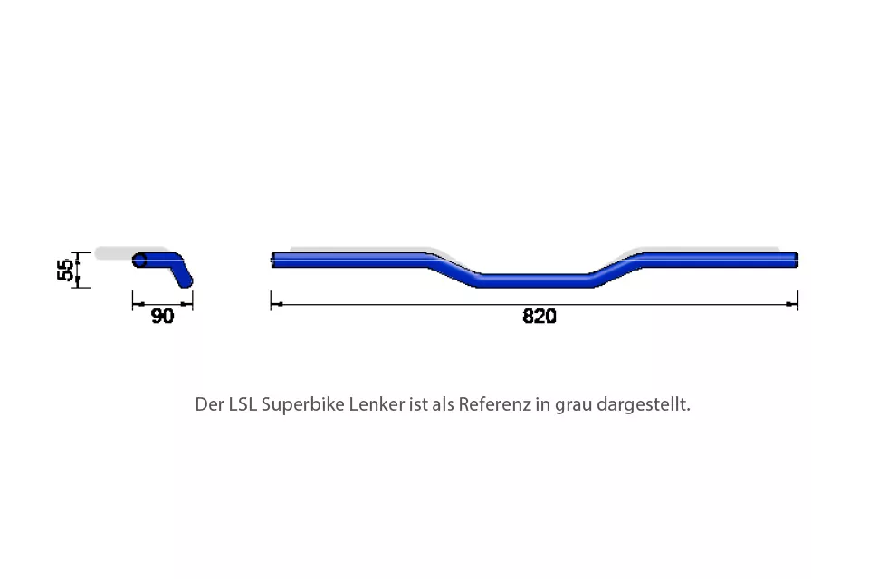 LSL 7/8 Zoll Stahl-Lenker Street Bar L00 mit ABE