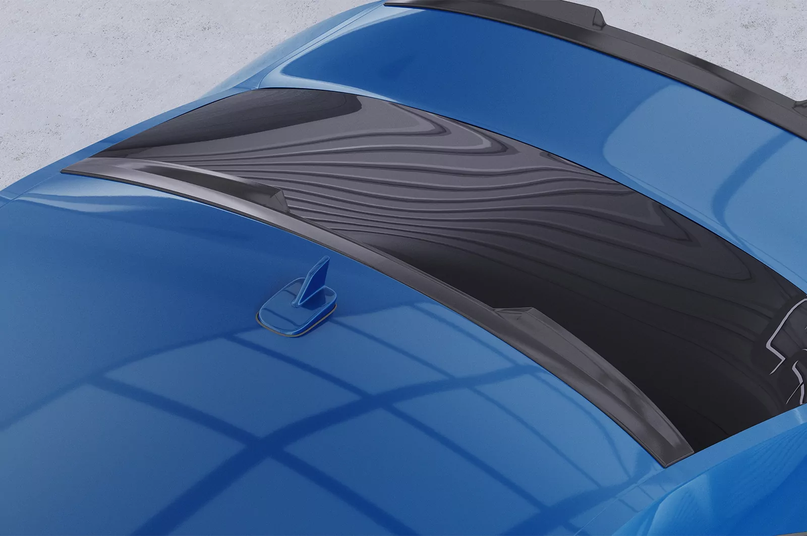 Heckscheibenblende für Audi A4/S4 B9 (8W) Limousine HSB081 Schwarz Strukturiert