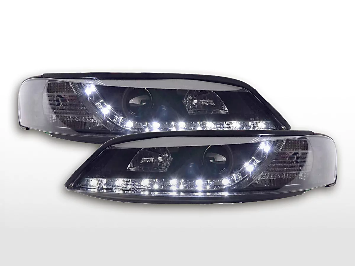 Scheinwerfer Set Daylight LED TFL-Optik Opel Vectra B Bj. 96-99 schwarz