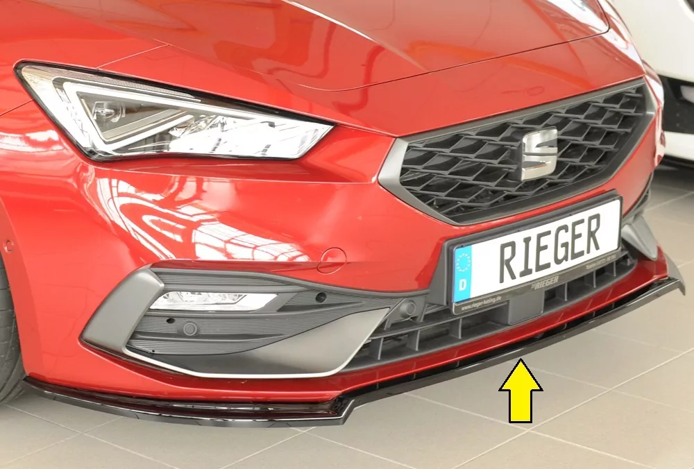 Rieger Spoilerschwert glanz schwarz für Seat Leon (KL) 5-tür. (Schrägheck) 04.20-