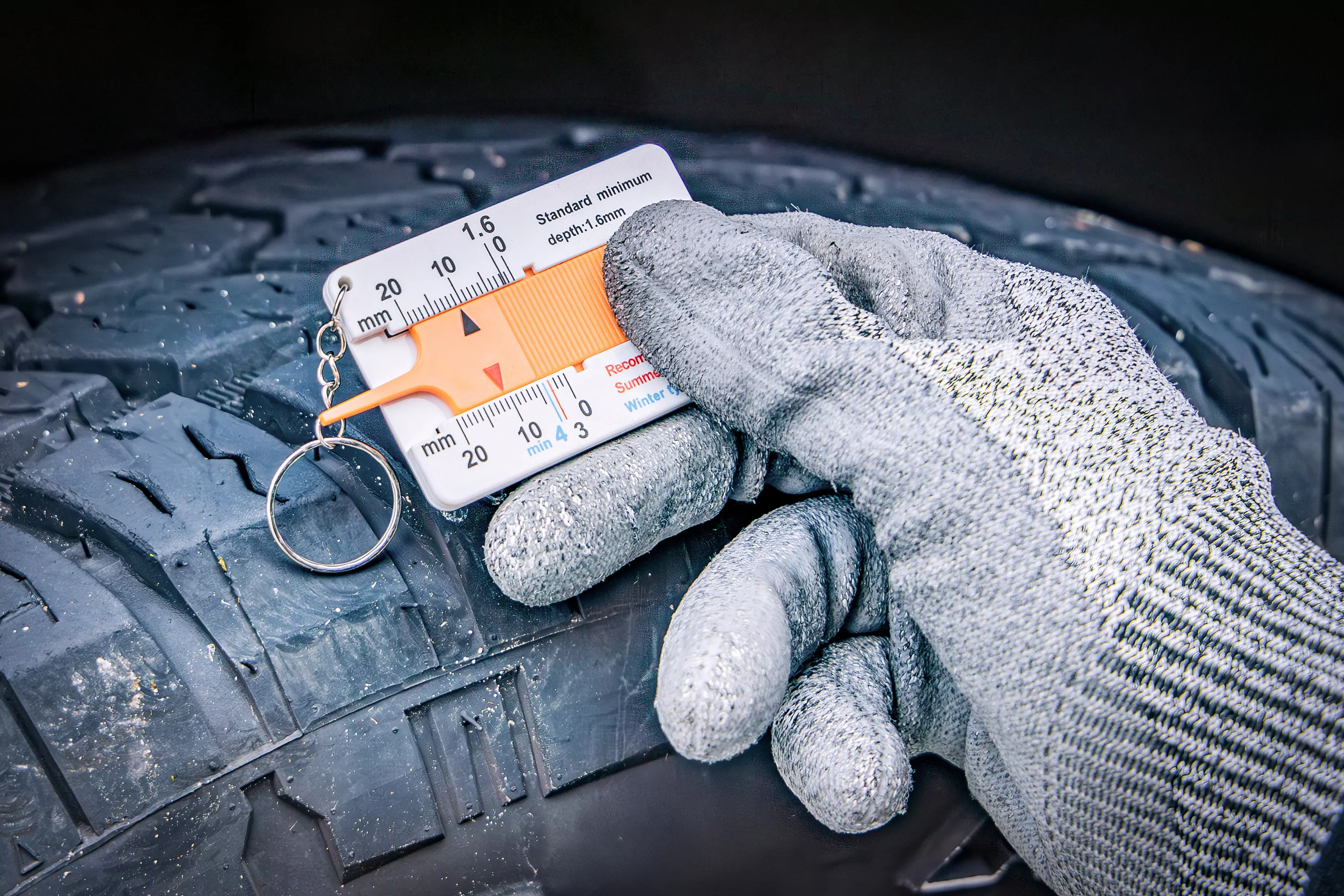 Profiltiefenmesser | mit Schlüsselanhänger | 0 - 20 mm