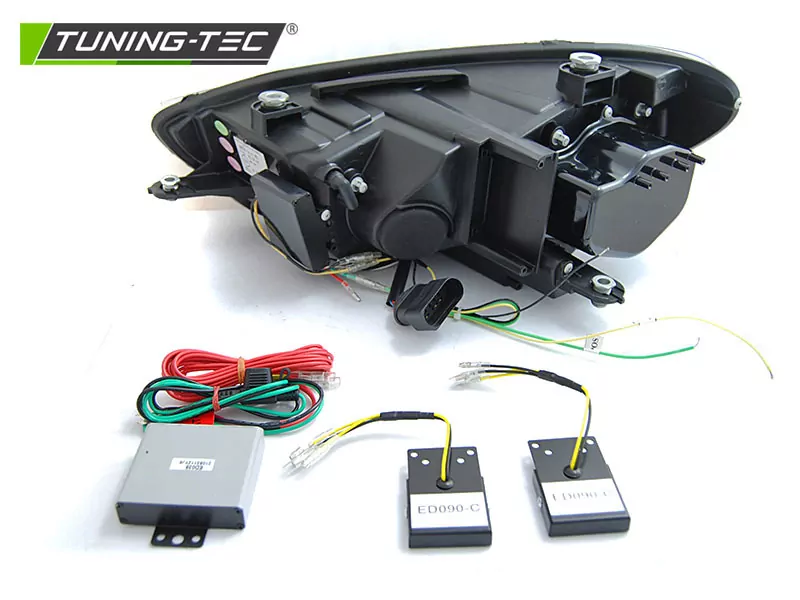 Headlights Tube Seq Led Chrome Fits Vw Scirocco 08-04.14