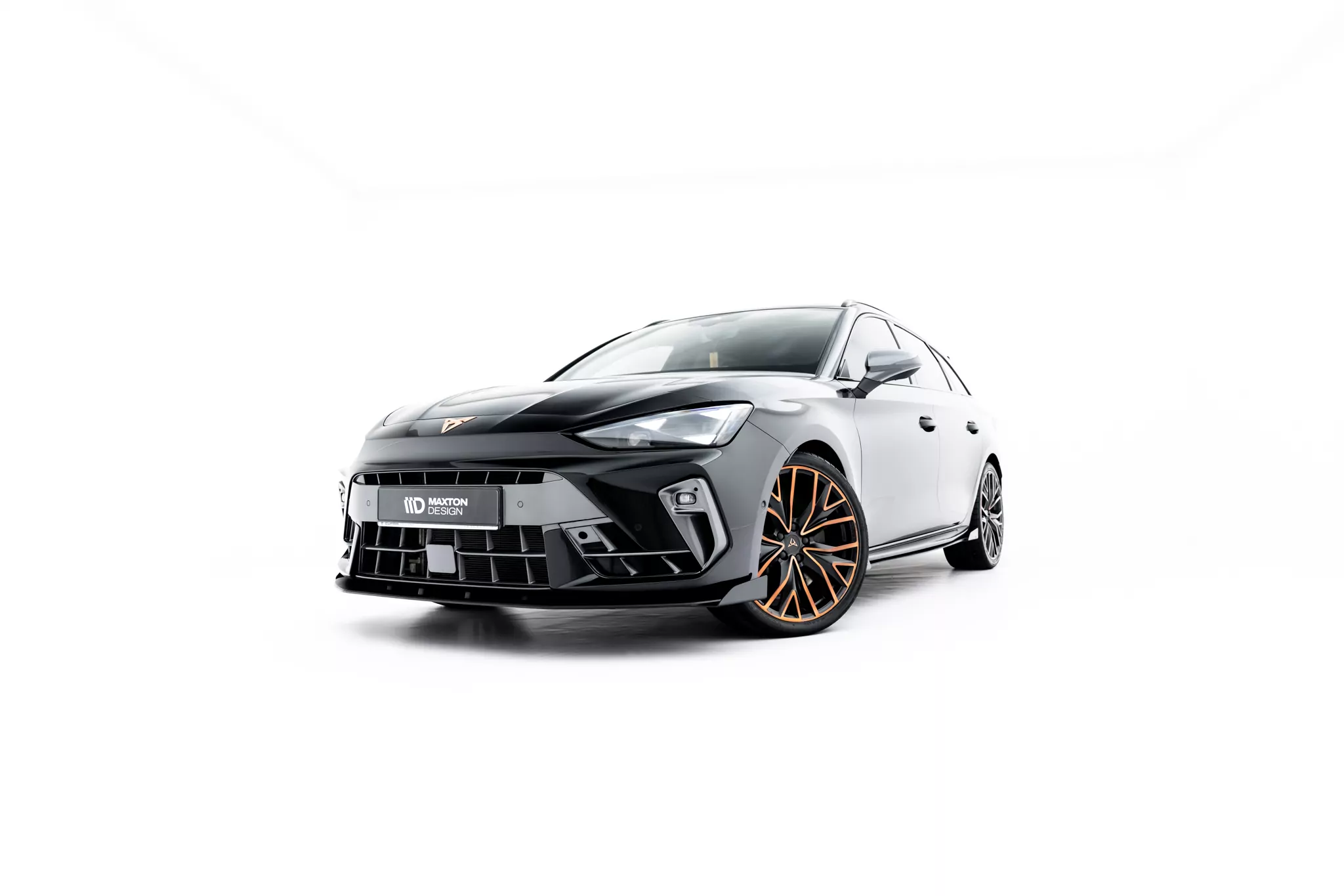 Street Pro Front Ansatz + Flaps Für Cupra Leon ST / Hatchback Mk1 Facelift Schwarz Hochglanz