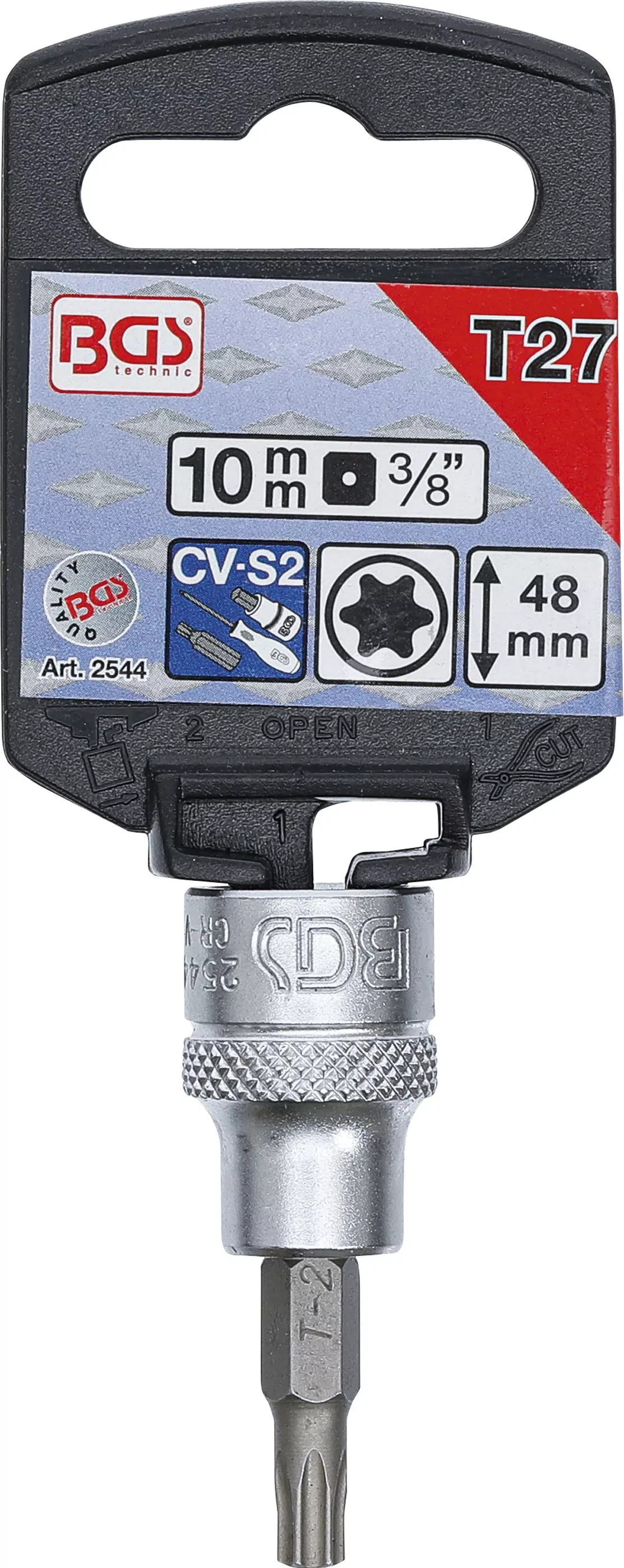 Bit-Einsatz | Antrieb Innenvierkant 10 mm (3/8") | T-Profil (für Torx) T27