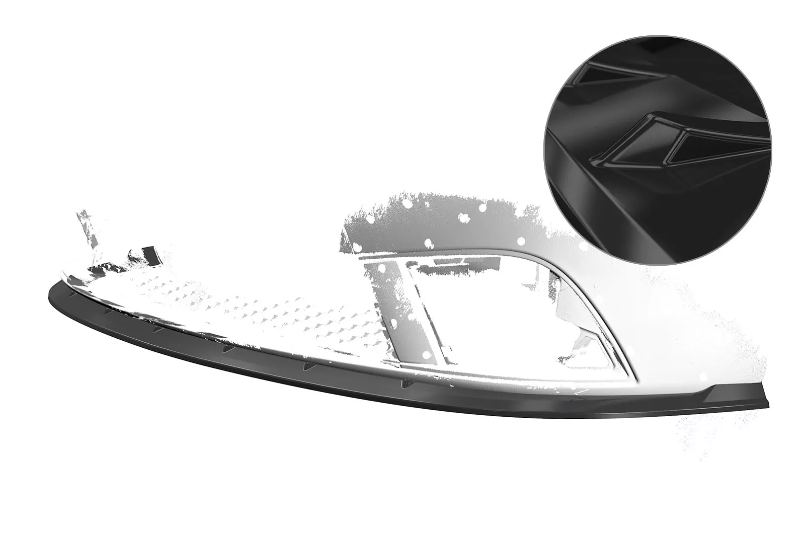 Cup-Spoilerlippe mit ABE für Seat Ibiza III (Typ 6L) Glossy (schwarz hochglanz)