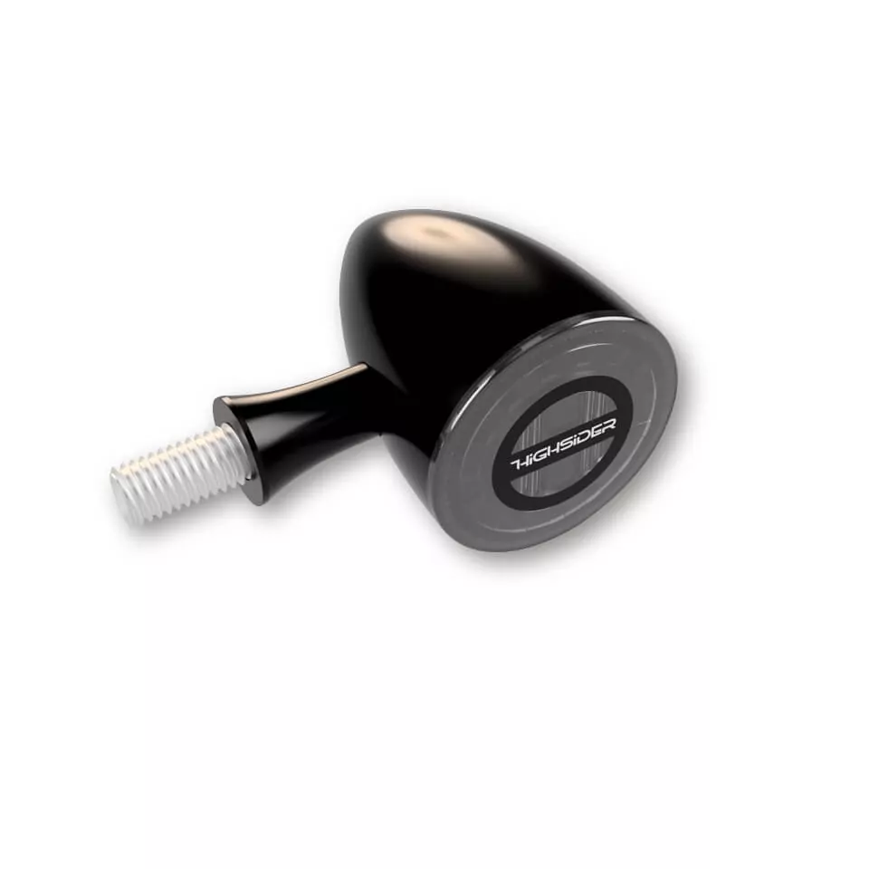 HIGHSIDER pro Rocket Bullet LED Rück-, Bremslicht, Blinker Schwarz/Getönt 3in1, E-Geprüft (Paar)