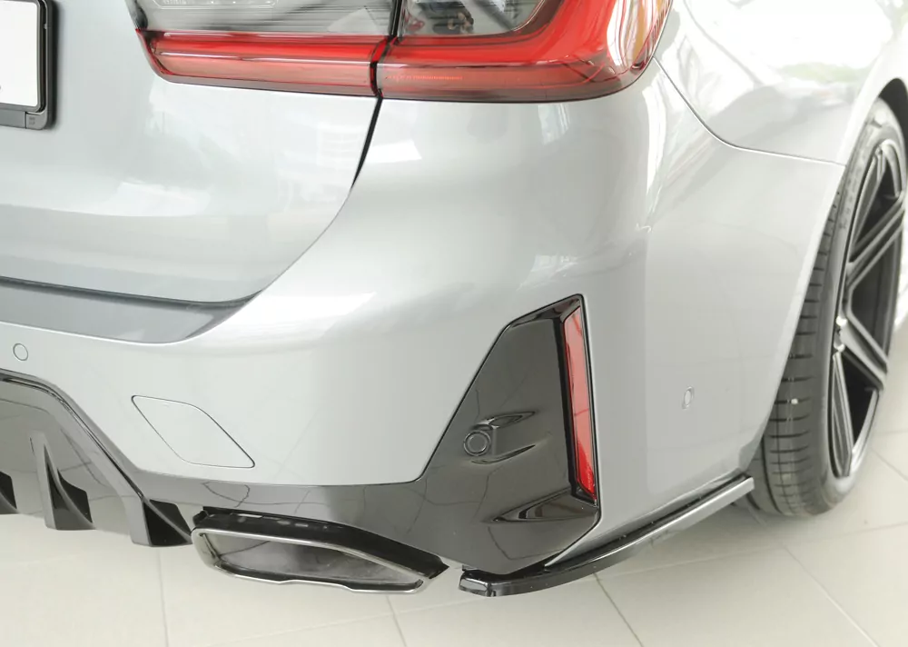 Rieger Heckschürzenansatz seitlich rechts glanz schwarz für BMW 3er G21  (G3K) Touring 07.22- (ab Facelift) LCI