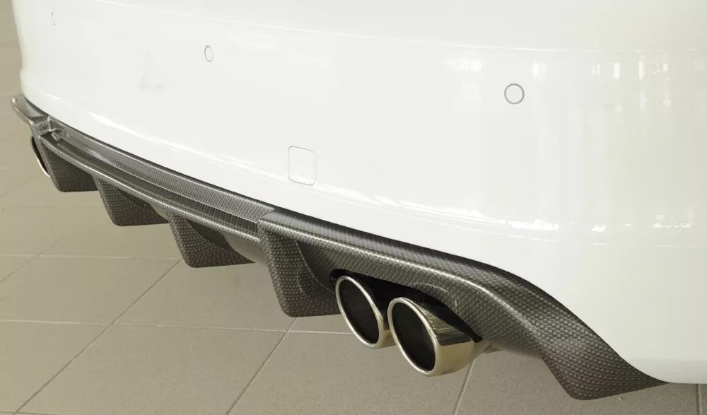 Rieger Heckeinsatz für Audi A3 (8V) - 3-tür. (Schrägheck 8V1) 07.12-08.16 (bis Facelift) carbon optik