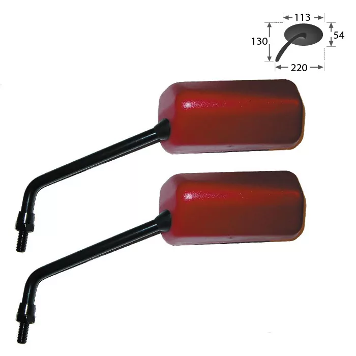 F1-spiegel | 2 X M8-r | Rot | Paar | *** Passend Für Viele Scooter Modelle ***