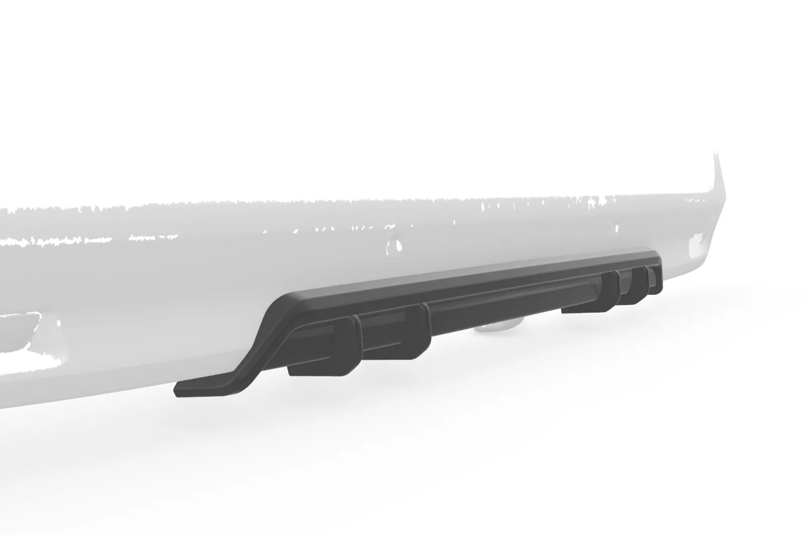 Heckansatz für Mercedes Benz V-Klasse 447 HA426 Schwarz Strukturiert