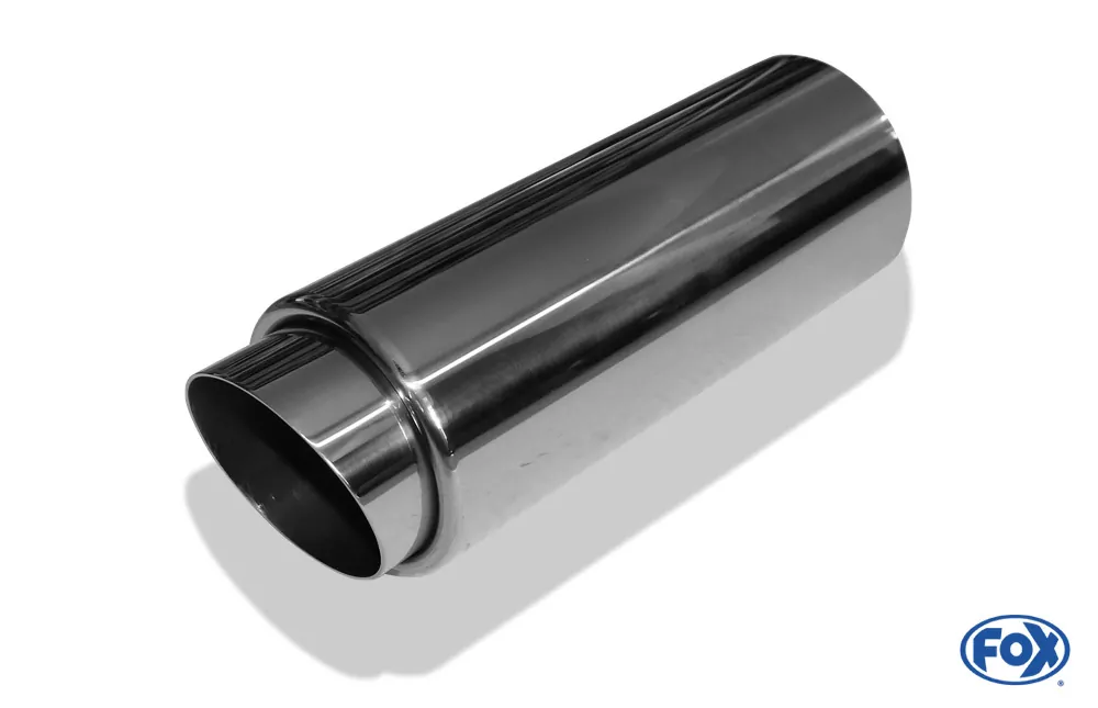 Anschweißendrohr Typ 27 - Racing Design  Ø 80mm außen - 65mm innen an der Vorderseite/ Länge: 330 mm / Einsatz: 90mm lang