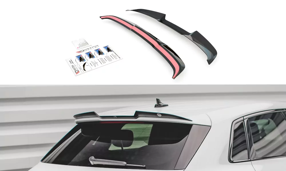 Spoiler CAP V.1 Für Audi RS3 / S3 / A3 S-Line Sportback 8Y Schwarz Hochglanz