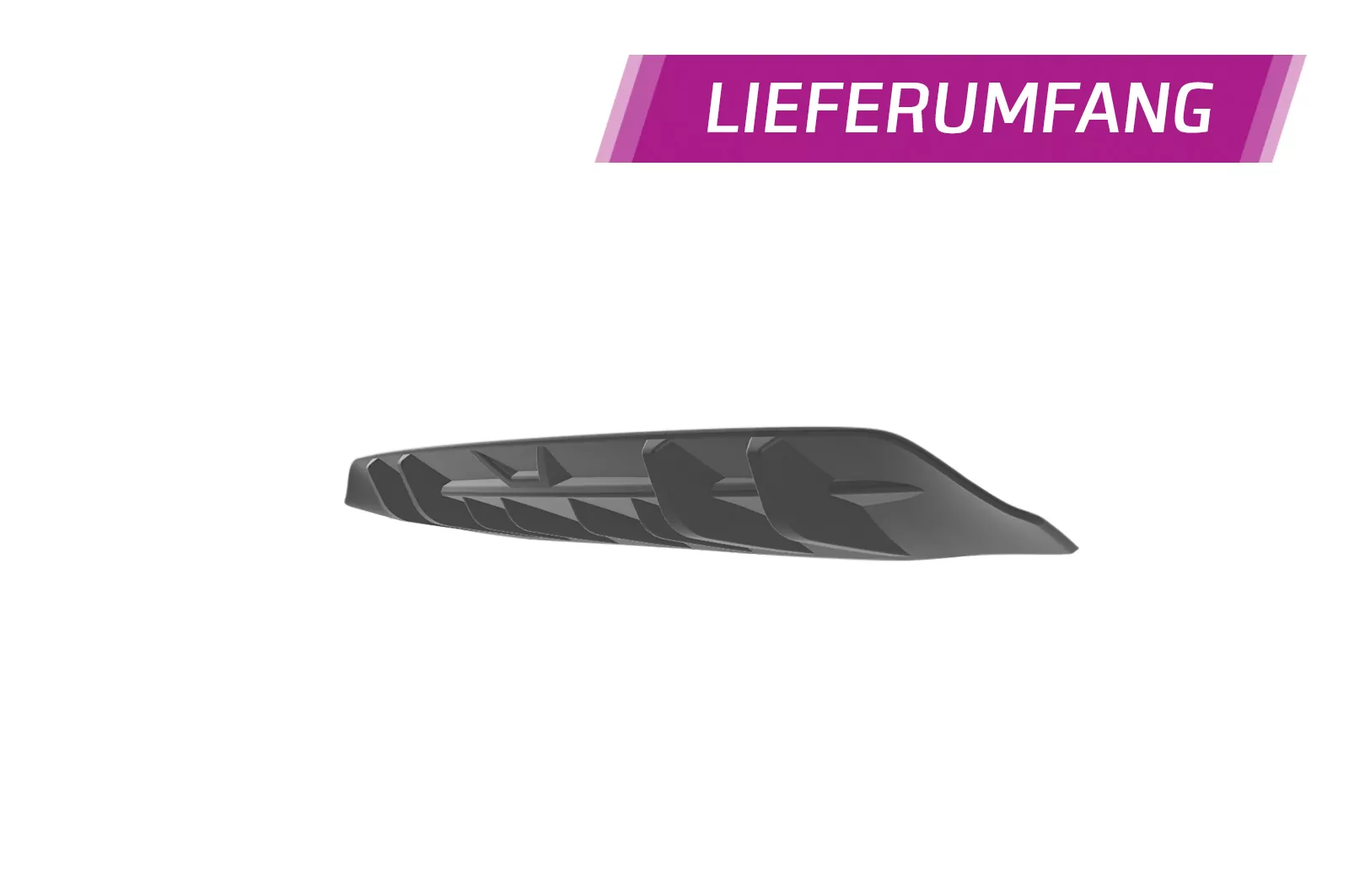 Heckansatz für Kia Stinger GT HA430 Schwarz Strukturiert