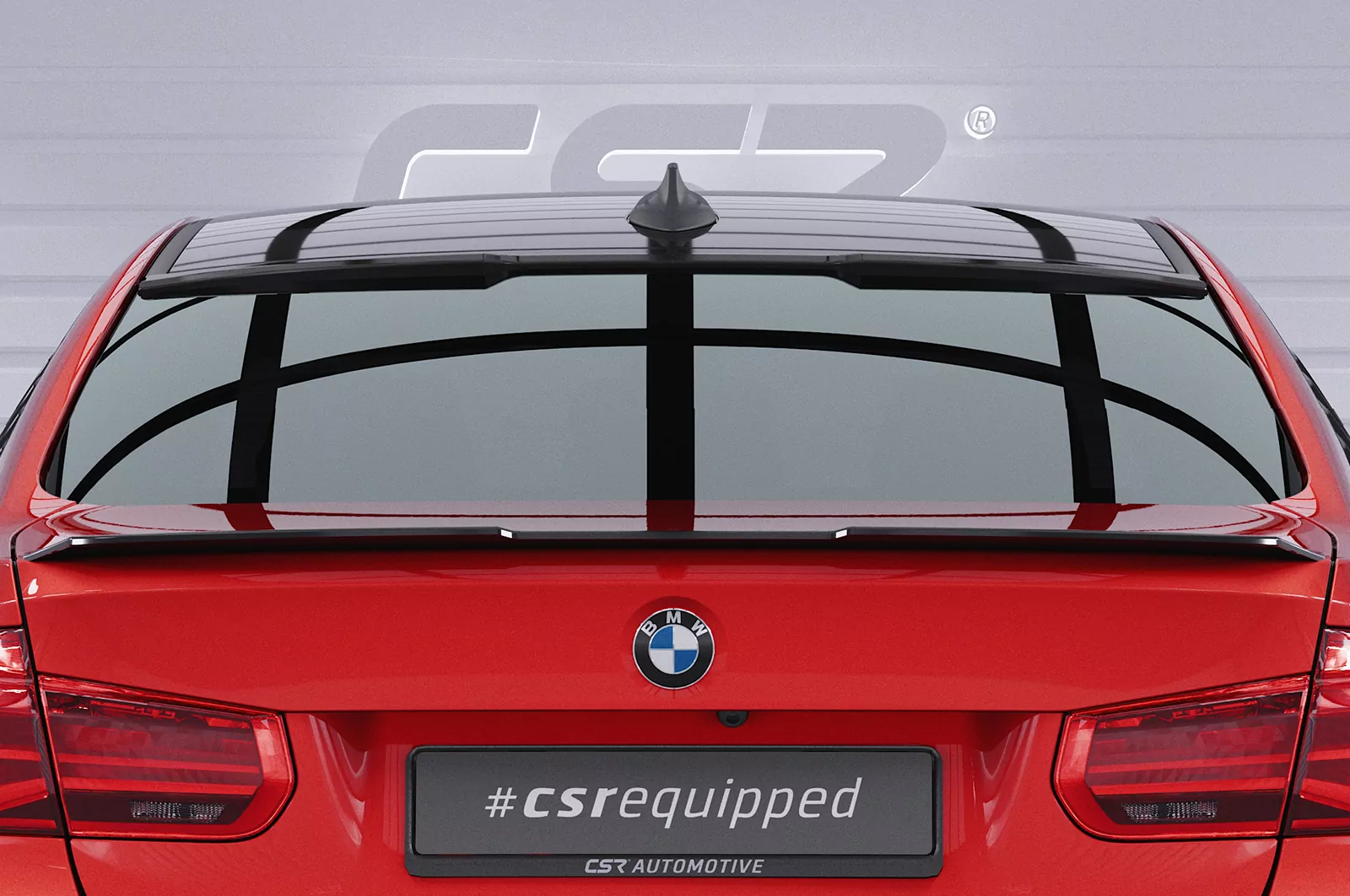 Heckscheibenblende für BMW 3er F30 / M3 F80 Limousine HSB125 Schwarz Strukturiert