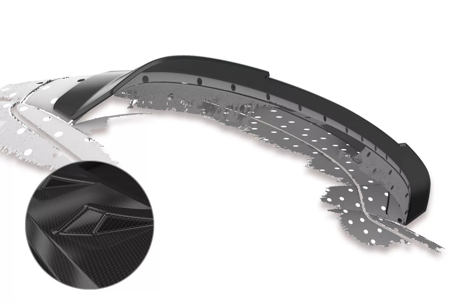 Heckflügel mit ABE für Audi Q7 4L HF607-C Carbon Look Hochglanz