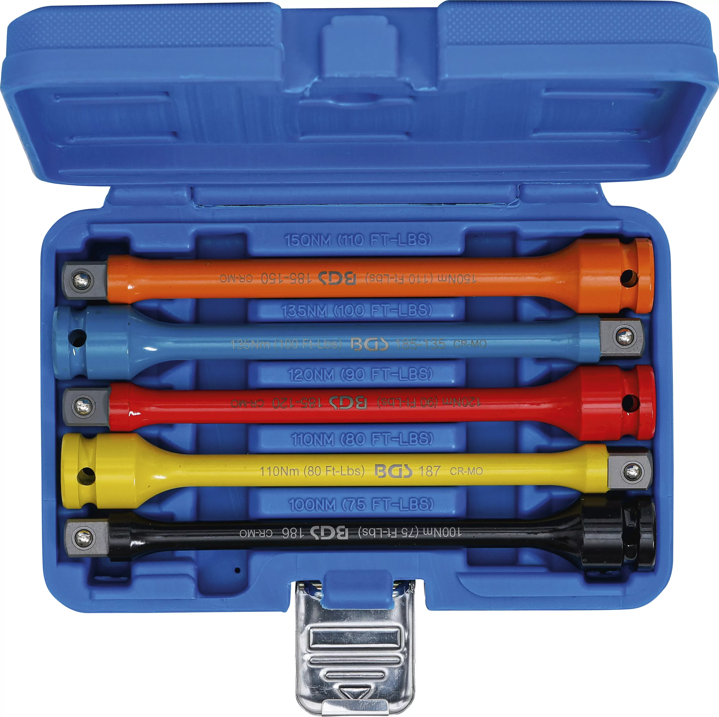 Torsionsstab-Satz | 12,5 mm (1/2") | 100 - 150 Nm | 5-tlg.