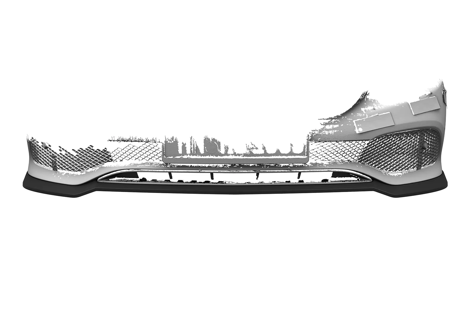 Cup-Spoilerlippe mit ABE für Mercedes-Benz E-Klasse W213 / S213 Limousine und T-Modell CSL827 Schwarz Strukturiert