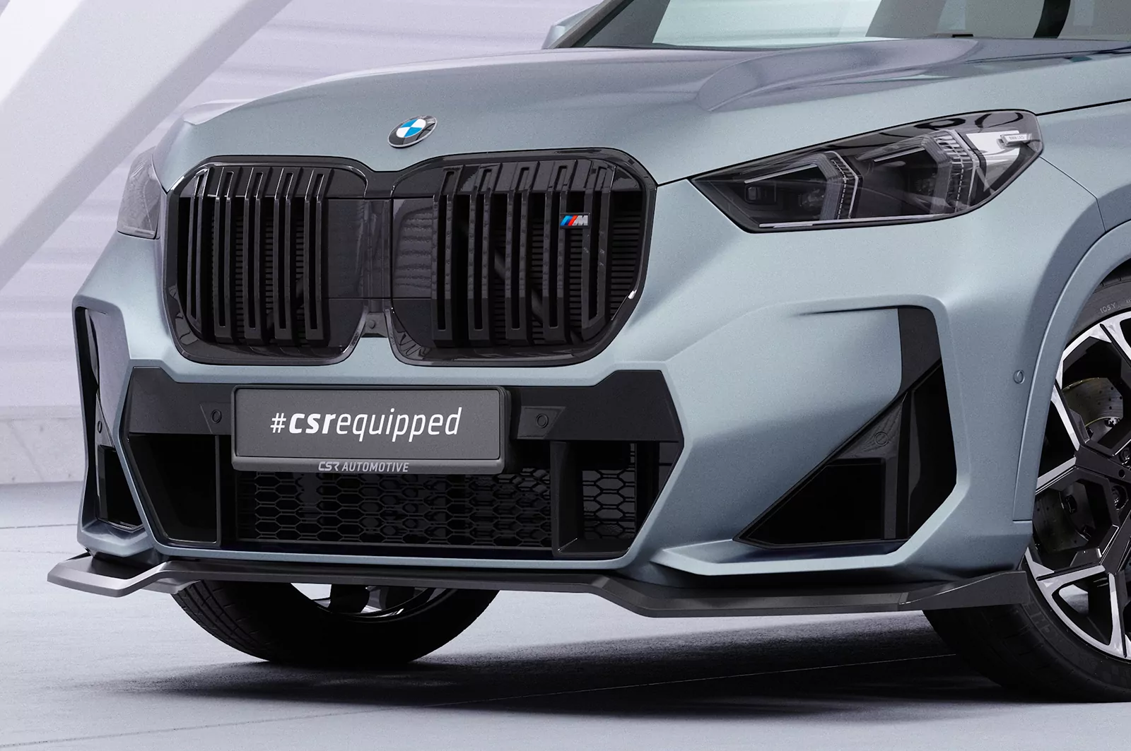 Cup-Spoilerlippe mit ABE für BMW X1 U11 M-Paket CSL777 Schwarz Strukturiert