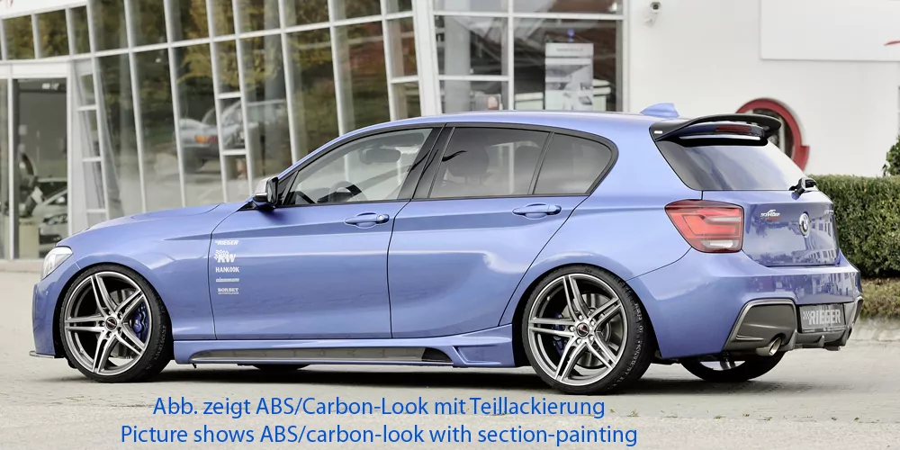 Rieger Seitenschweller links  matt schwarz für BMW 1er F20  (1K4) Lim. / 4-tür. 05.2015- (ab Facelift) LCI