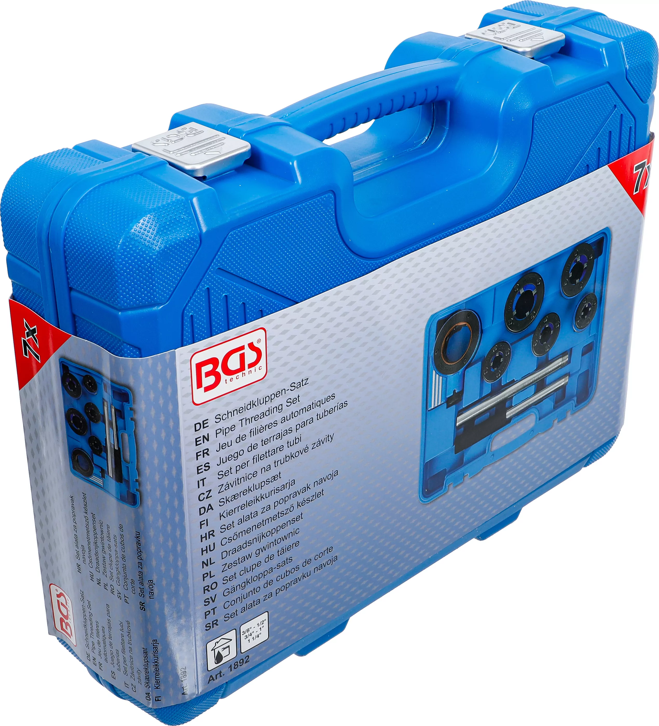 Schneidkluppen-Satz | 3/8" - 1.1/4" | 7-tlg.