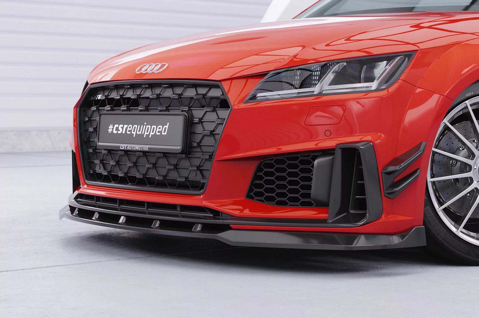 Cup-Spoilerlippe mit ABE für Audi TT FV/8S CSL840 Schwarz Strukturiert