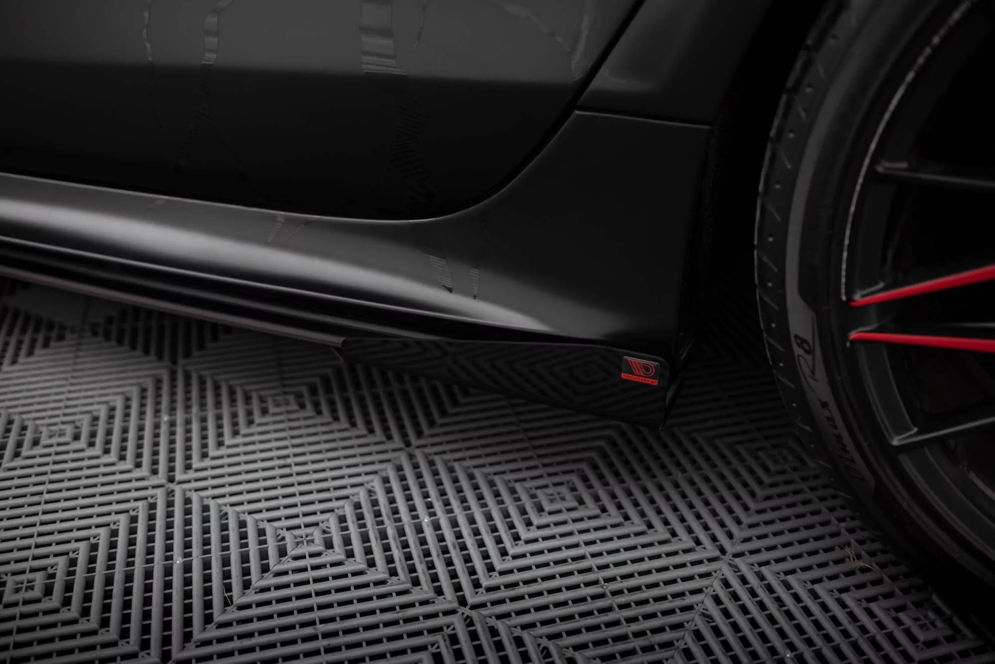 Street Pro Seitenschweller Ansatz Für + Flaps Audi A7 S-Line / S7 C7 Schwarz Hochglanz